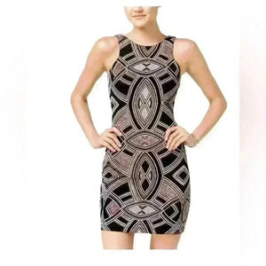 Speechless Womens Juniors Glitter Bodcon Tank Dress B/W 5